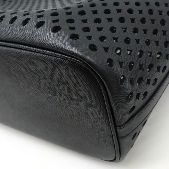 Prada Leather Punching Tote Bag Black - Picture 3 of 6